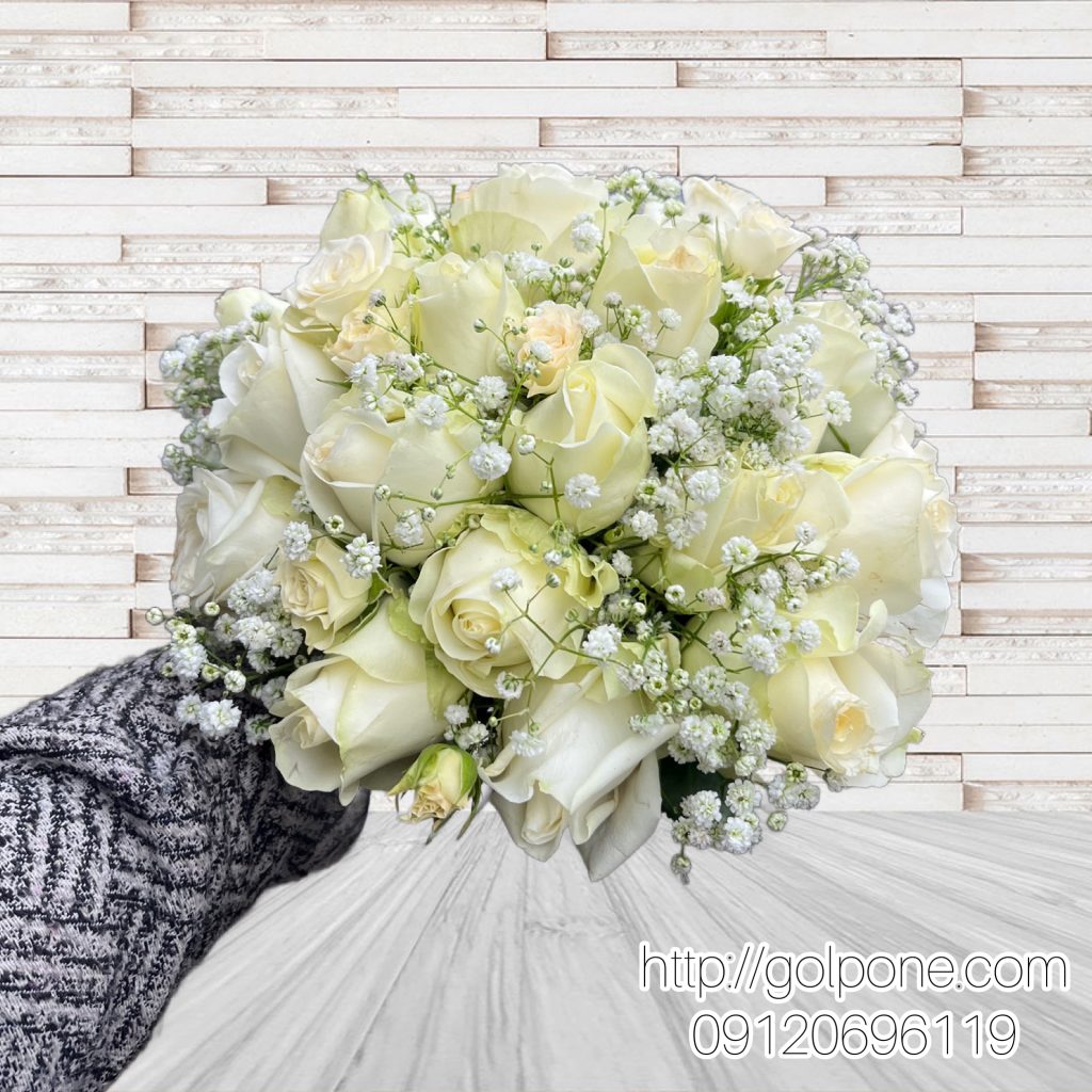 دسته گل عروس طبیعی