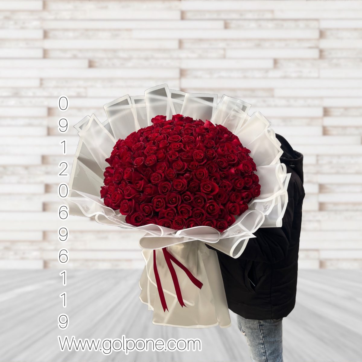 دسته گل رز هلندی150 شاخه